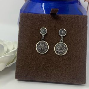 MEX 925 Aztec Sun God Earrings
